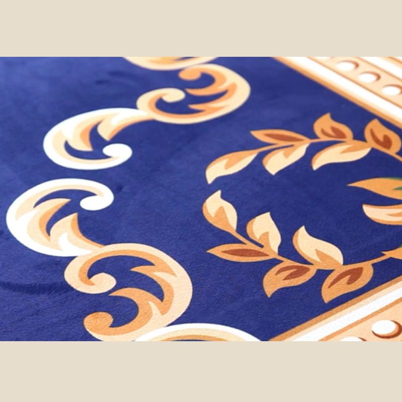 Multicolor Flower Rug Polyester Carpet Shabby Chic Anti-Slip Backing Indoor Rug for Living Room