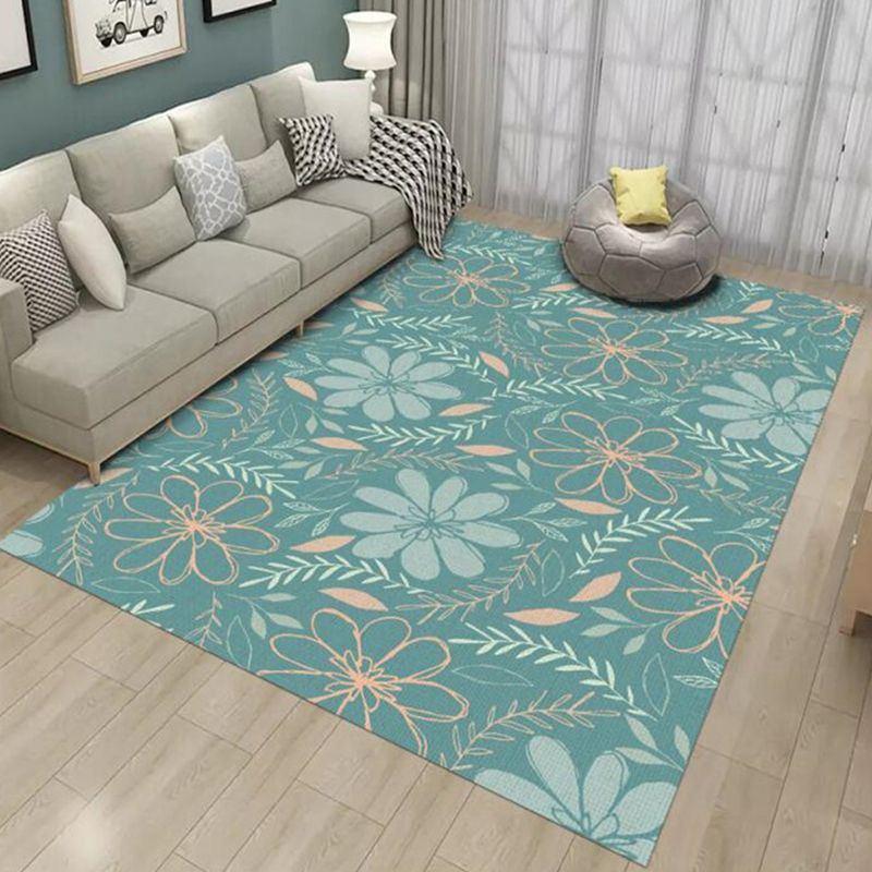 Light Gold Ginkgo Biloba Rug Polyester Simple Rug Washable Rug for Drawing Room