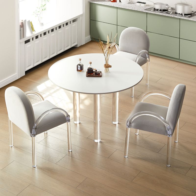 Modern Style Round Furniture Kitchen Dining Table with 3 Legs