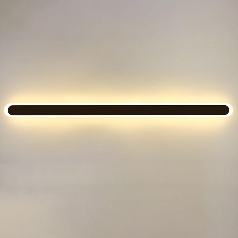 Moderno Minimalista Estilo lineal Luz montado en la pared lineal Discus de luz de pared de metal para sala de estar