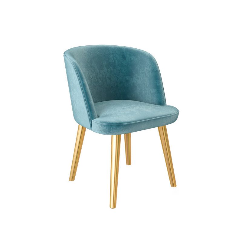 Scandinavian Dining Table Set with Marble Dining Table and Padded Chairs