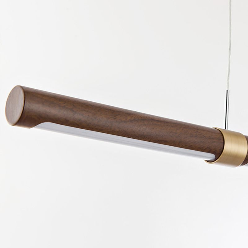Modern Brown Single Kitchen Island Lighting LED Island Pendant Lighting