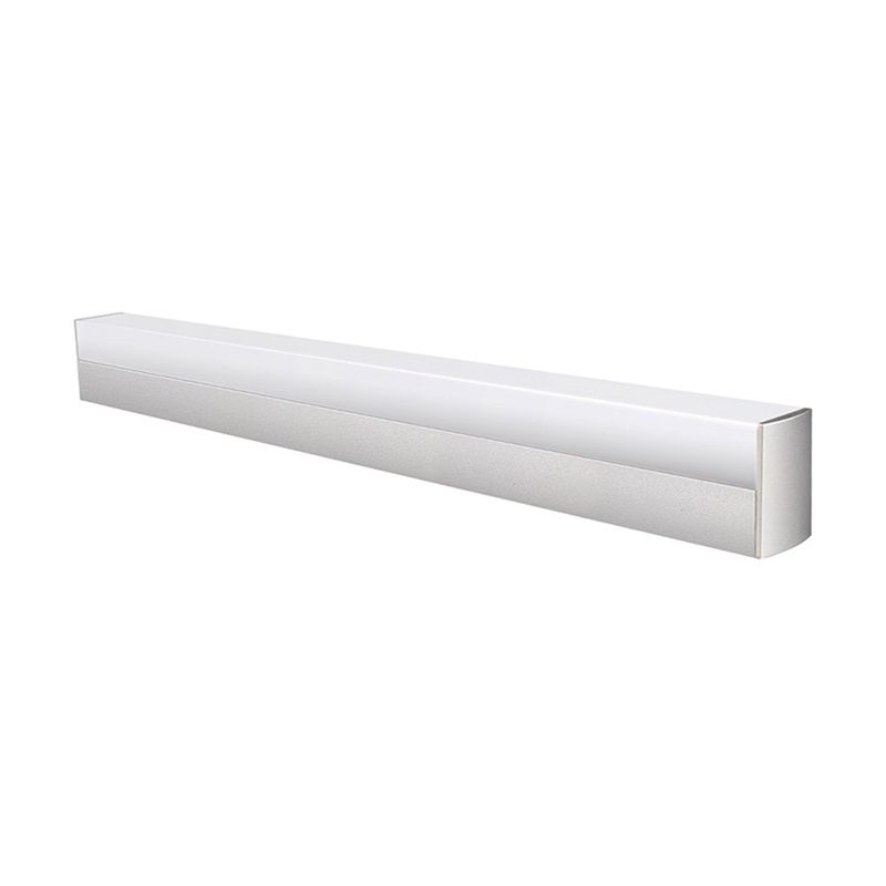 Modern Style Strip Wall Light 1 Light LED Mirror Light in Silver for Toilet