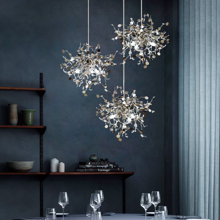 Metal Shaded Suspension Pendant Modern Style Pendant Lighting Fixture for Dinning Room