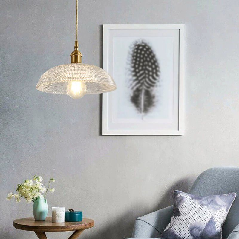 Industrieel hangende plafondlichtglas 1-licht hanglampje voor slaapkamer