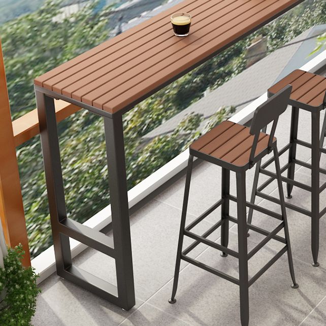 Industrial Metal Bar Stools Bar Height Outdoor Bar Stool with Black Base