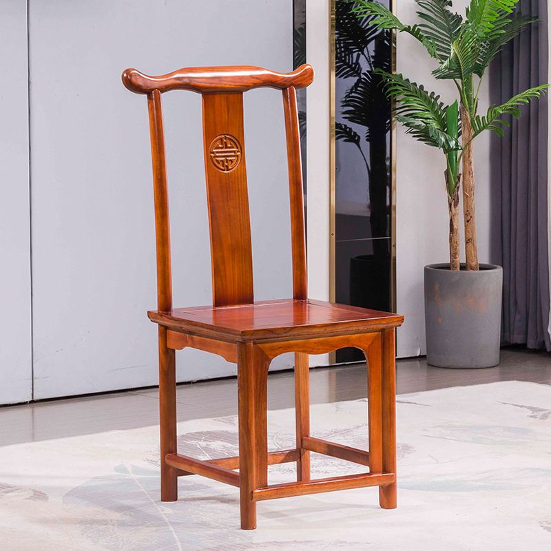 Traditional Style Solid Wood Side Chair Matte Finish Slat Back Dining Chair