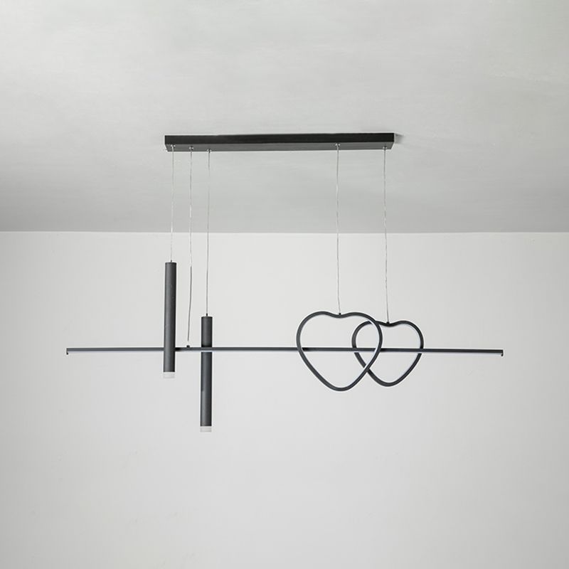 Cylinder Shape Island Lights Contemporary Style Metal 5 Light Island Lighting