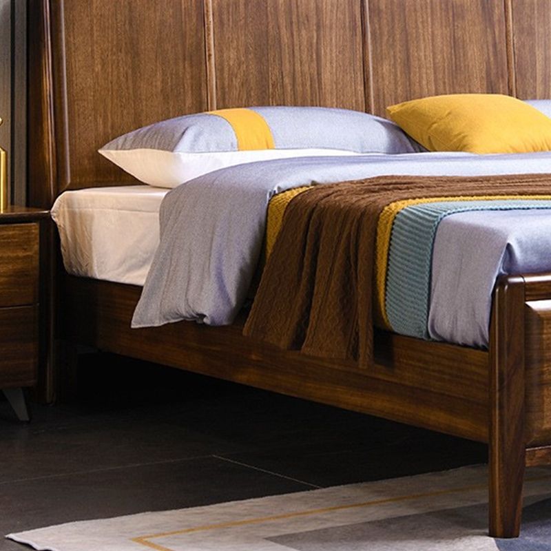 84.65 inch Wide Traditional Bed Frame Wooden Bed with Headboard