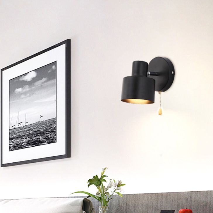 Modern Style Cylinder Sconce Lights Metal 1 Light Wall Mounted Lighting