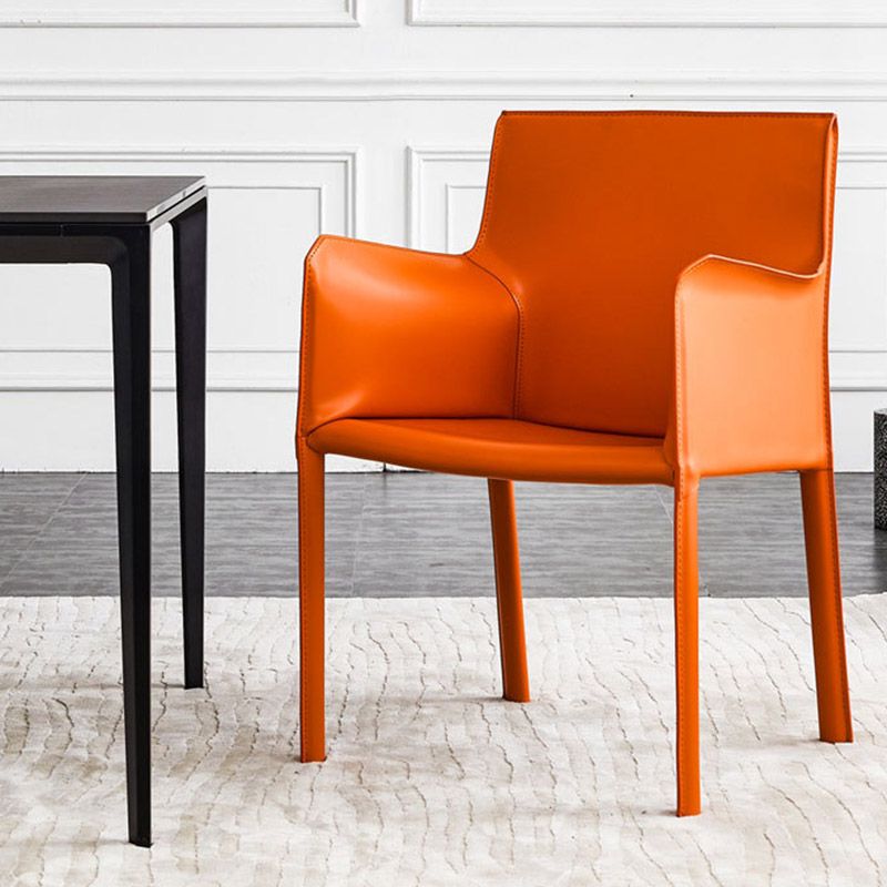 Industrial Upholstered Arm Dining Chair Kitchen Parsons Chair