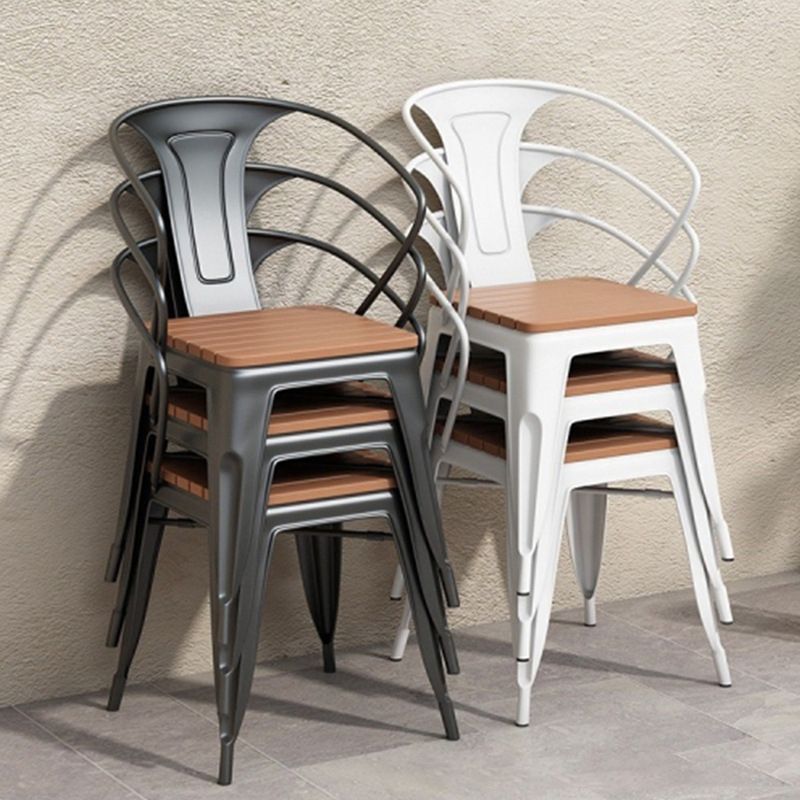 Modern 1/5/7 Pieces Metal Dining Set Reclaimed Wood Table Set