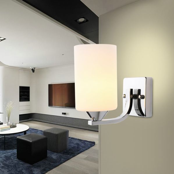 Ultra-moderne Zylinderwandleuchte milchigglaswandmontierte Leuchte für Schlafzimmer