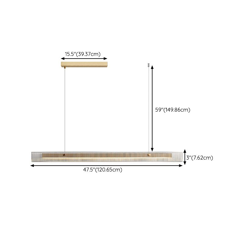 Modern Single Golden Kitchen Island Lighting LED Island Pendant Lighting