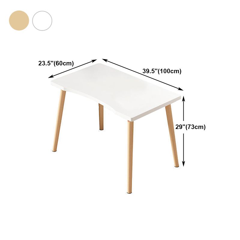 Free Form Contemporary Writing Desk Manufactured Wood Parsons Base Desk