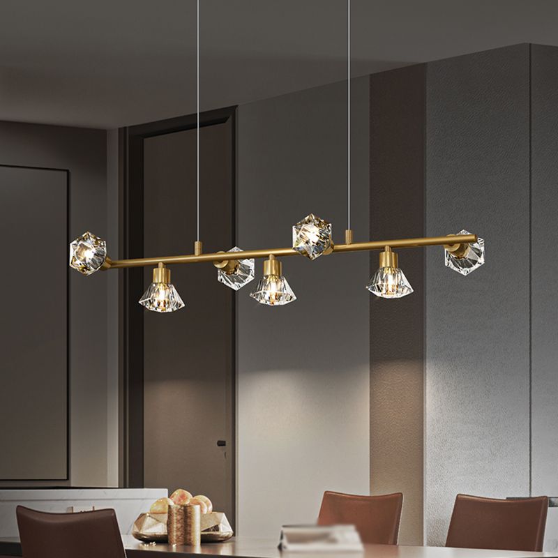 Cone Island Lighting Modernismus Kristallleuchterleuchte für Esszimmer