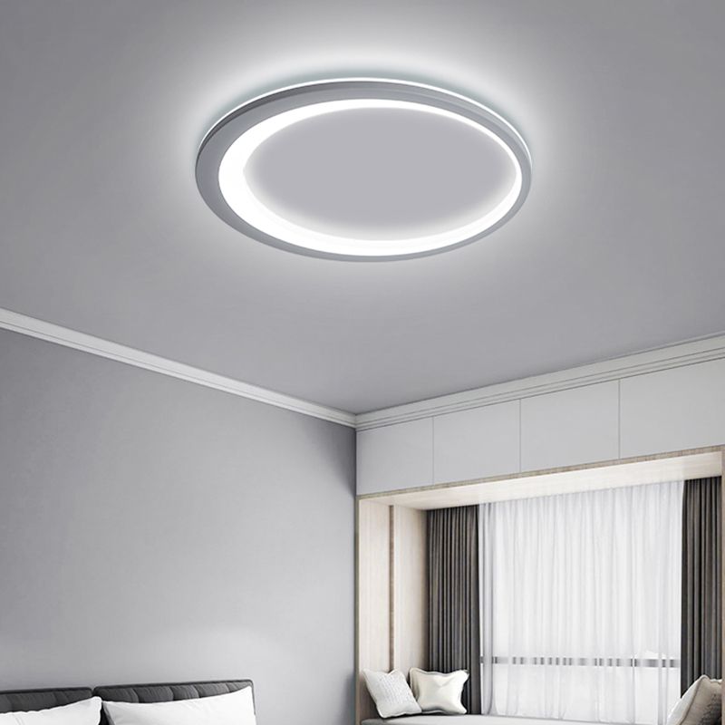 Nórdico Ultrafino de Espesor Led Ligero de Dormitorio Techo de Acrílico en Gris-Blanco