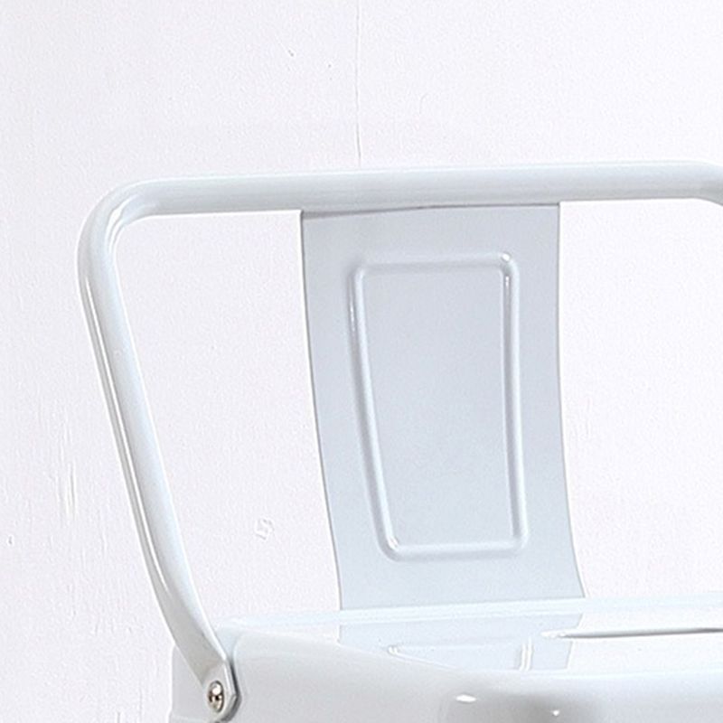 Contemporary Metal Barstool Low Back Counter Stool with Iorn 4 Legs