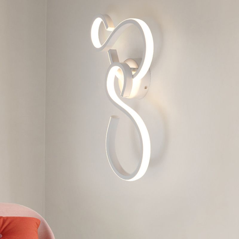 17 "/27.5" H Sala de espiral Sala de pared Spliques Ligos acrílicos LED moderno de iluminación de pared en blanco