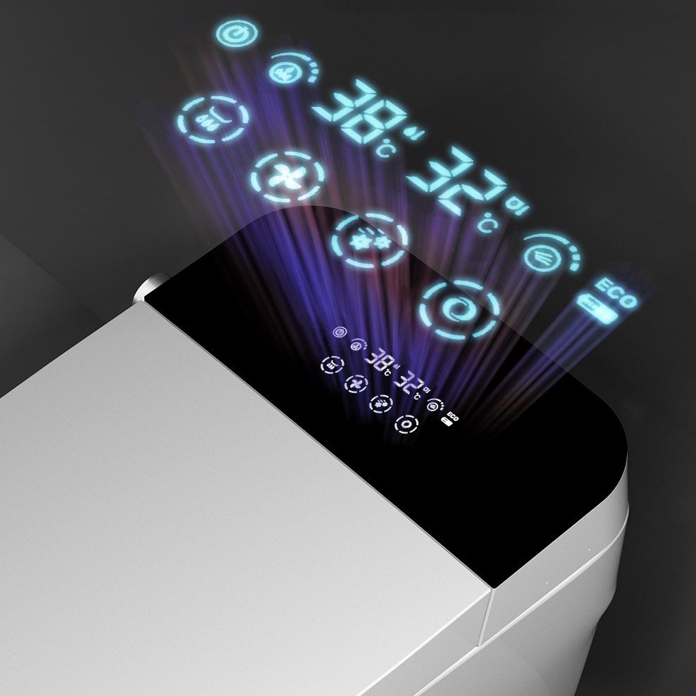 Modern Siphon Jet One Piece Toilet Bowl White Heated Seat Urine Toilet with Toilet Seat