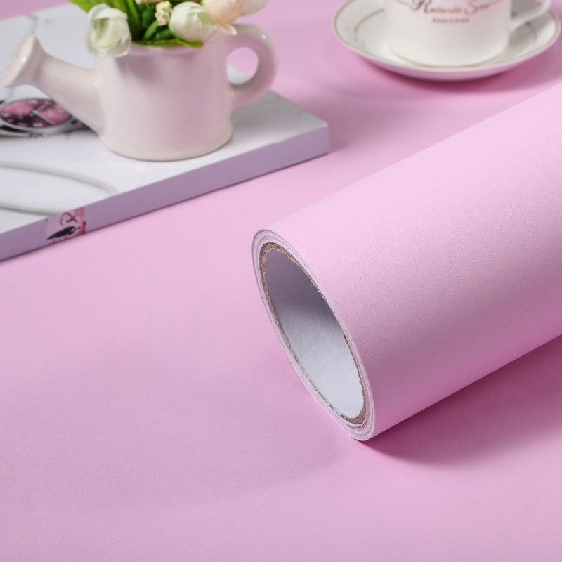 Scandinavian Wallpaper Roll Solid-Colored Self Stick Wall Covering, Multi-Colored