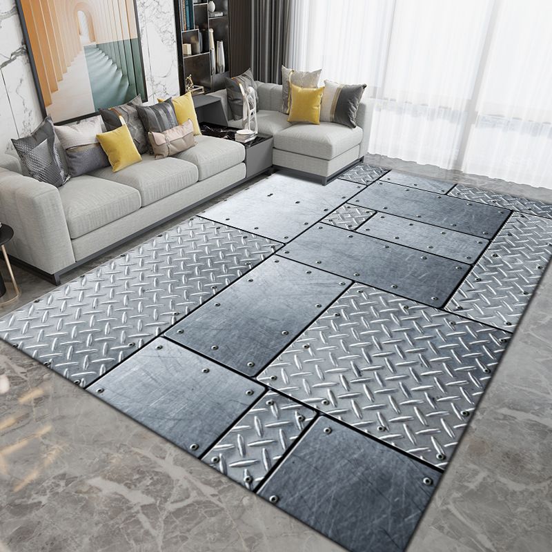 Apricot Geometric Indoor Rug Polyester Modern Rug Washable Rug for Sitting Room