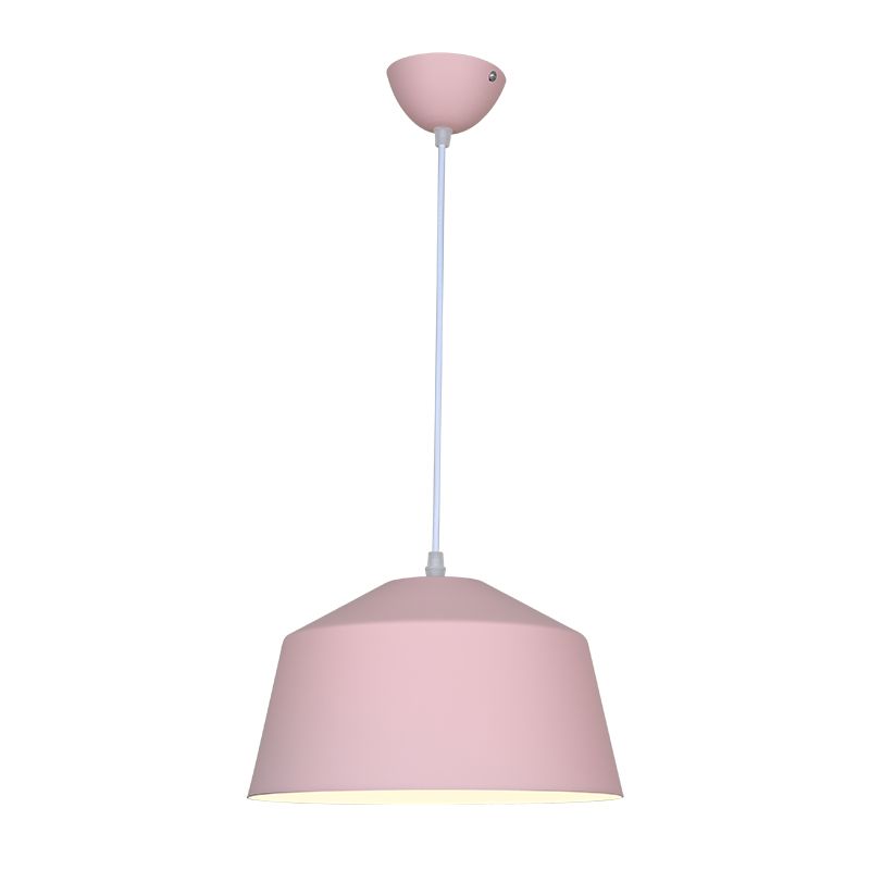 Bowl Shape Hanging Lighting Modern Macaron Style Metal 1 Pendre clair pour l'hôtel