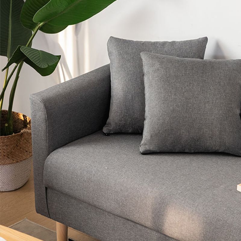 Linen Sofa Tuxedo Arm Tight Back 23.62" Wide Sofa for 3 people