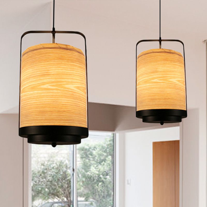 Lámpara colgante cilíndrica de tela moderna 1 Luz de luz colgante blanca/roja/roja/verde para comedor