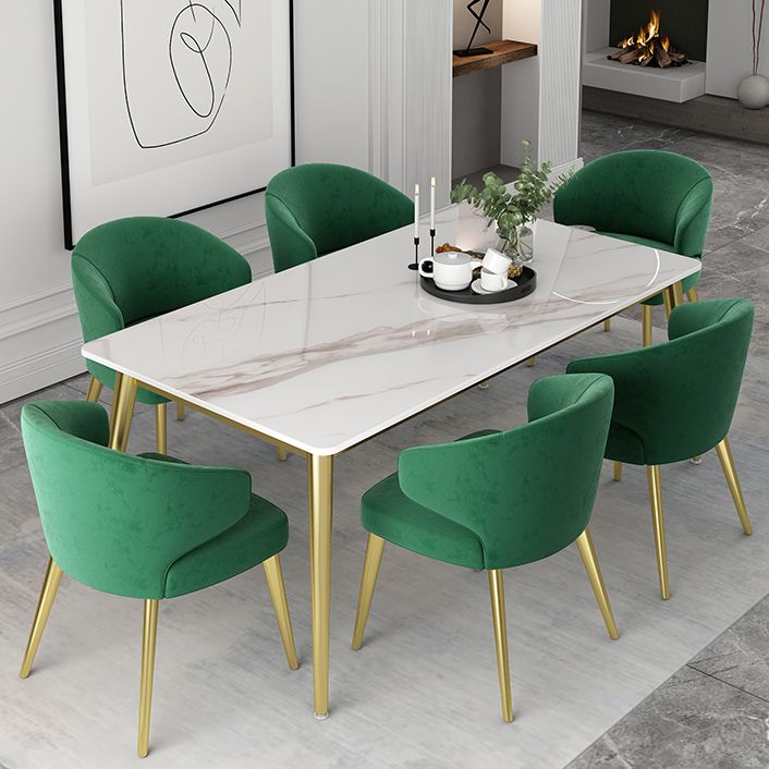 Glam Sintered Stone Dining Table Set 1/4/5/7 Pieces Dining Set