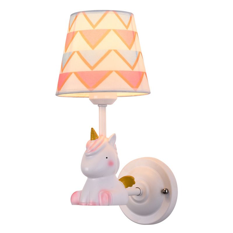 Dieren muur sconce verlichting nuchte st in stoffen stoffen stoffen kinderen slaapkamer muurverlichting armatuur