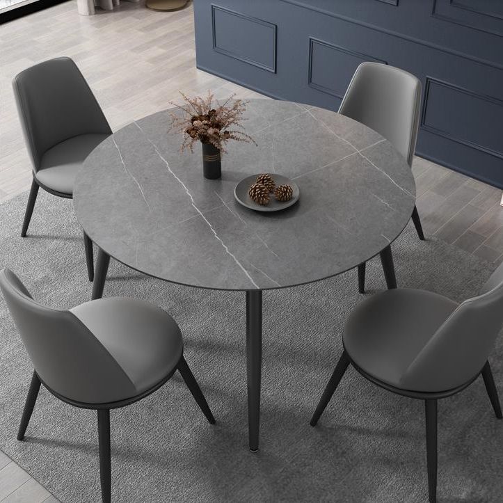 Modern Stone Round Dining Table Set 1/2/4 Pieces Dinette Set