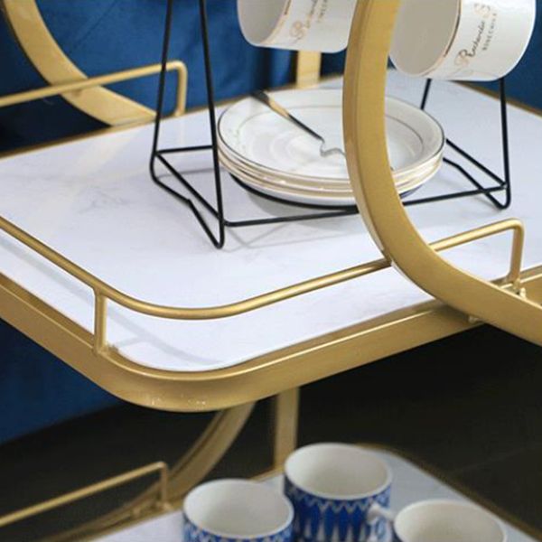 Contemporary Style Rolling Prep Table Stone Prep Table for Restaurant