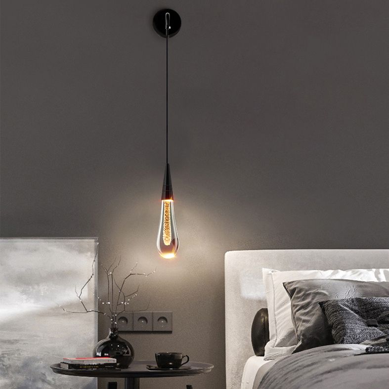 Luz de pared de lágrima de estilo minimalista de estilo de pared con sombra de cristal