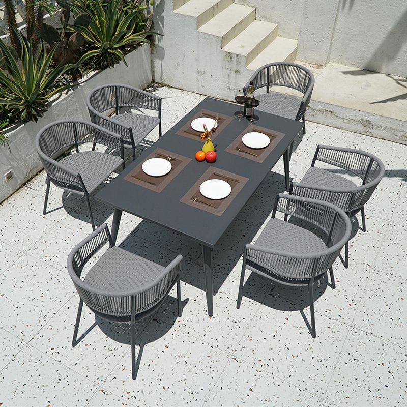 Metal Patio Dining Set 1/2/3/5/7 Pieces Dining Table Set with Chairs