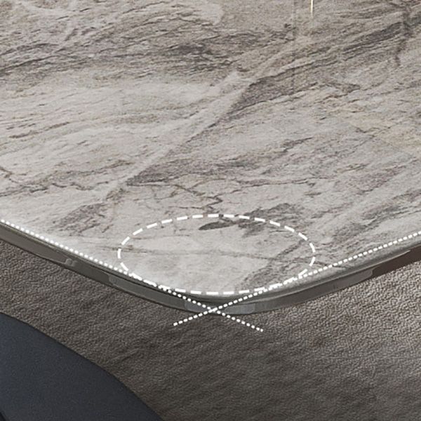 Glam Dinner Table Rectangle Stone Dining Room Table for Home