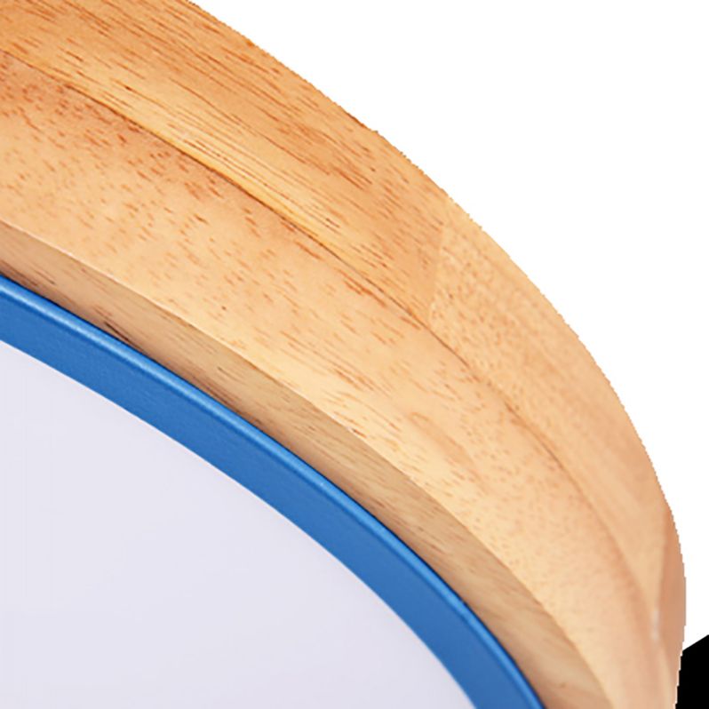 1 Light Round Flush Mount Light Modern Style Metal Flush Mount Lamp