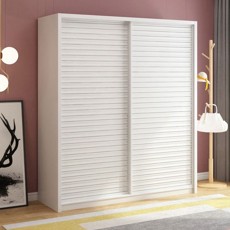 Contemporary Style Wardrobe Armoire Wood Armoire with Sliding Door for Bedroom