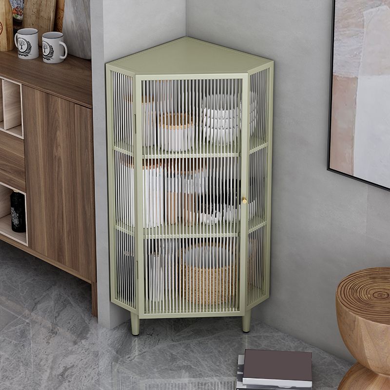 Modern China Cabinet Metal Corner Unit Storage Cabinet for Dining Room