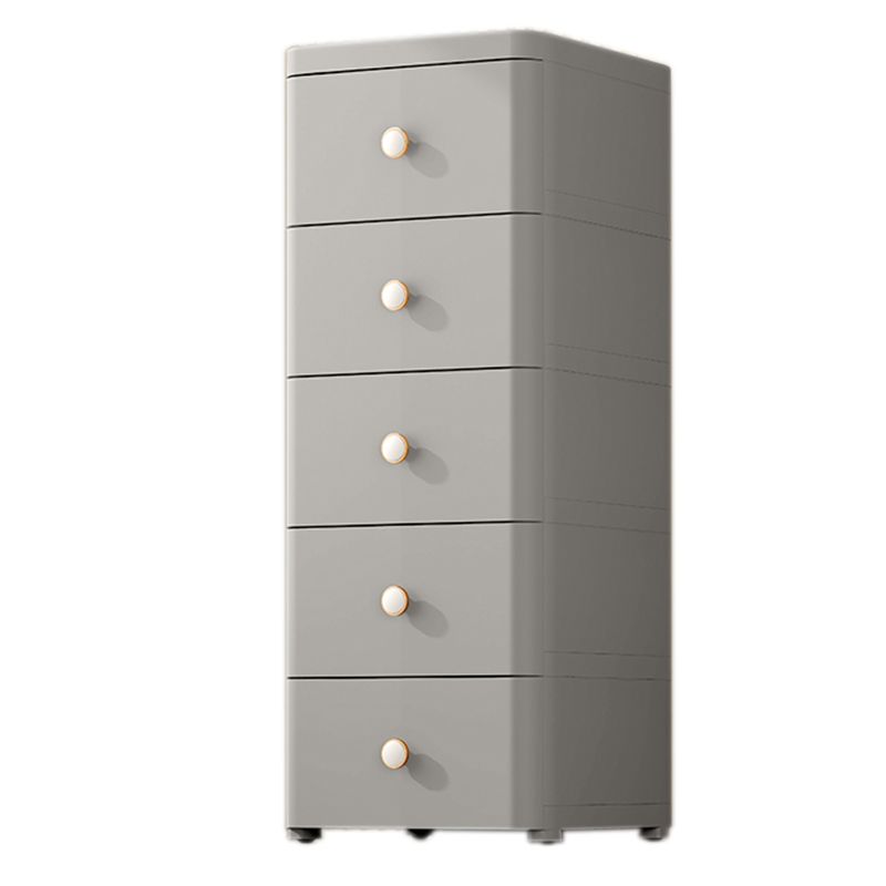 Nordic Vertical Kids Nightstand Plastic Nursery Dresser for with 5 Drawers Bedroom