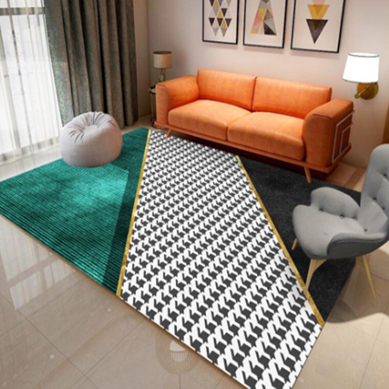 Kleur gemengde luxe binnen tapijt polyester splicing print tapijt niet-slip achterste binnenkleed tapijt voor woonkamer