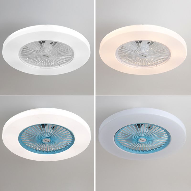 Macaron Round Acryllüfter Leuchte LED -LED -Halbflush -Mount -Beleuchtung für Esszimmer