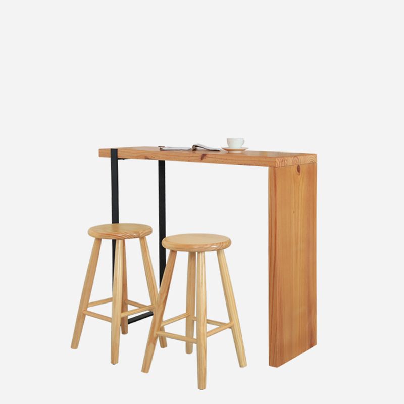 Industrial Solid Wood Bar Stool Backless Counter Stool for Bristol
