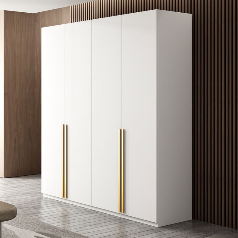 White Colour Wooden Wardrobe Contemporary Style Wardrobe Closet with Drawer