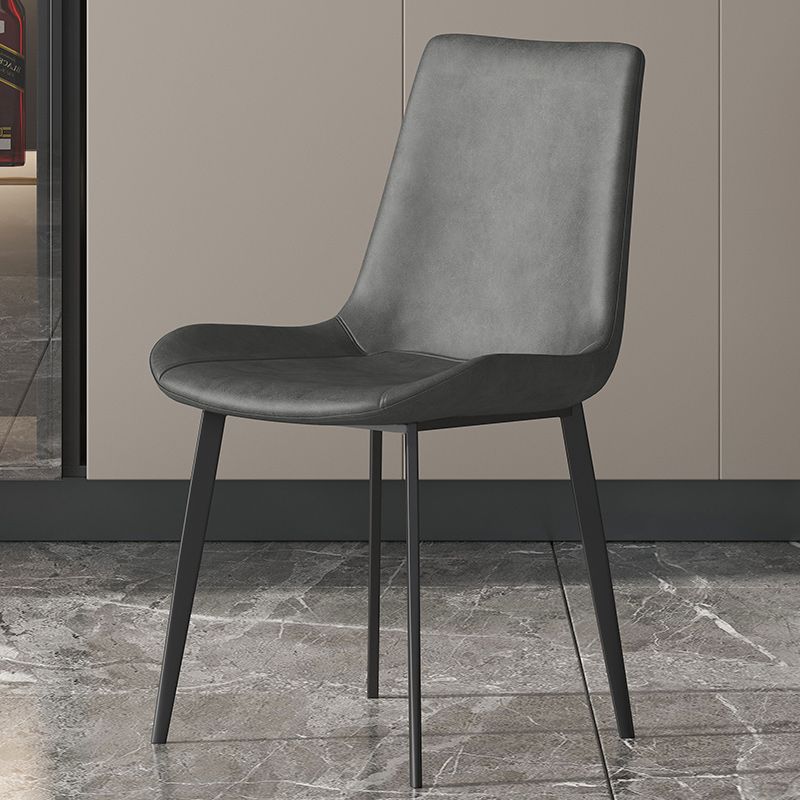 Chaise de salle à manger industrielle en métal, finition métallique, chaise de salle à manger Parsons