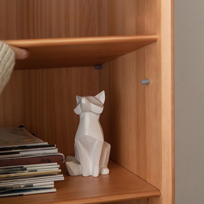 Modern Style Bookshelf Standard Solid Wood Closed Back Bookcase with Shelves