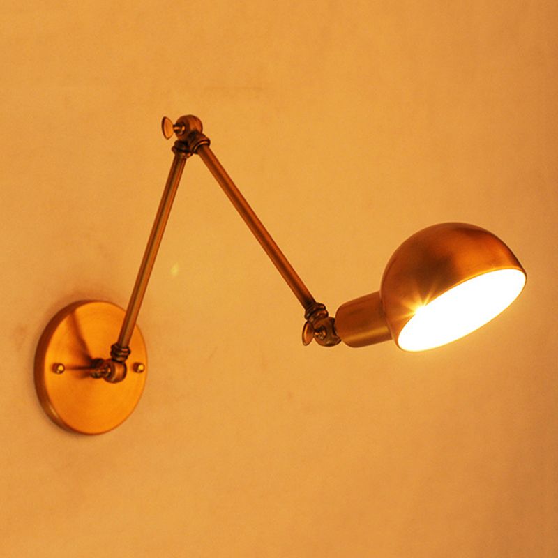 Modern Style Dome Shape Wall Sconce Metal 1 Light Sconces for Living Room
