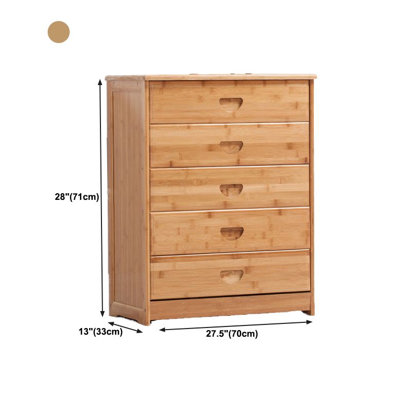 Modern Bamboo Storage Chest Dresser Bedroom Storage Chest with Drawers
