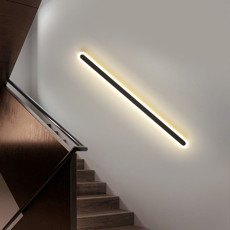 Linear Shape Metal Wall Mount Lighting Modern Style 1-Light Wall Mounted Light Fixtures