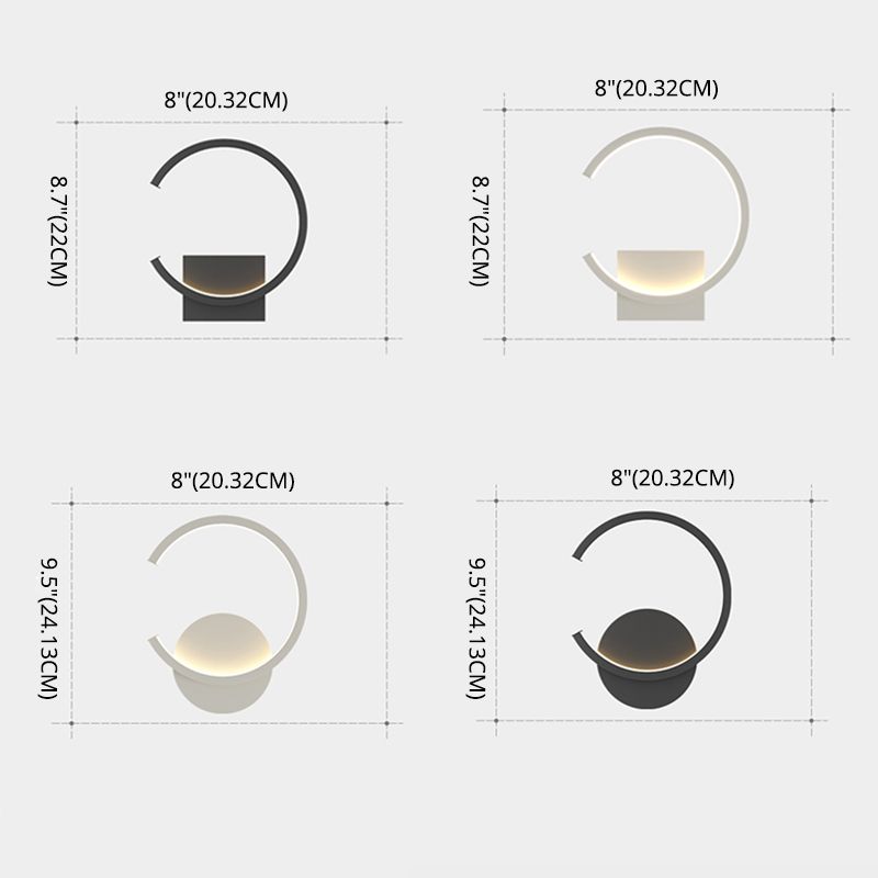 Modern Minimalist Style Regular Wall Mounted Light Fixture Metal 1 Light Wall Light Sconces for Living Room